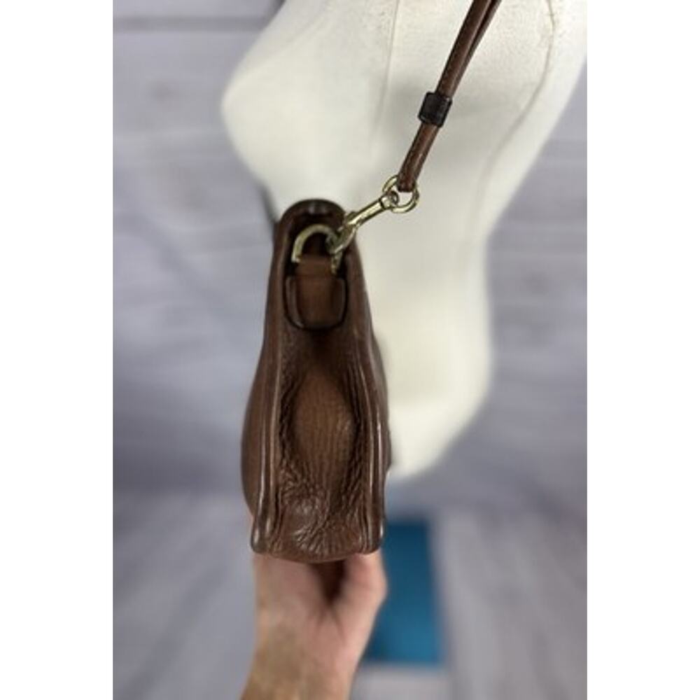 Vintage Coach Brown Leather Double Strap Crossbody Bag 387-5221 - Picture 4 of 11